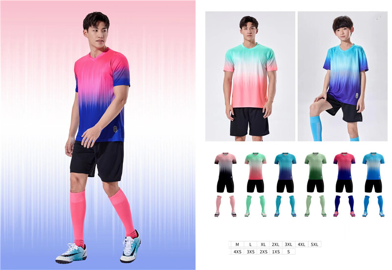 Futbolo marškinėlių rinkiniai Vyriški vaikiški futbolo megztiniai rinkinys Tuščias vaikiškas treniruočių kostiumas berniukų klubo komandos sportiniai kostiumai Spausdinti Vardo numeris Logotipas