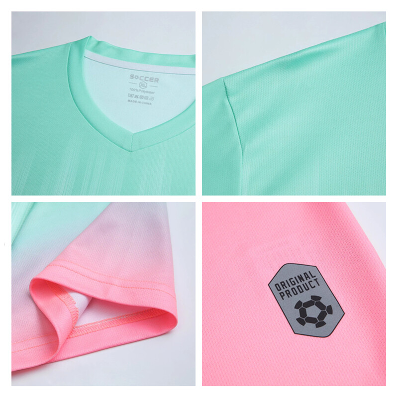 Futbolo marškinėlių rinkiniai Vyriški vaikiški futbolo megztiniai rinkinys Tuščias vaikiškas treniruočių kostiumas berniukų klubo komandos sportiniai kostiumai Spausdinti Vardo numeris Logotipas