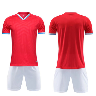 Nogometni dresovi od 100% poliestera brzo sušeće mrežaste tkanine Prozračni elastični dječji nogometni setovi Profesionalne prilagođene dječje uniforme