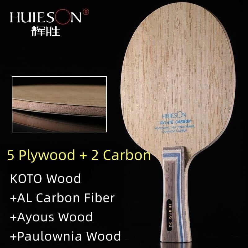 Huieson 5 šperploča 2 sloja AL Oštrica za stolni tenis od karbonskih vlakana ALC Lagani reket s oštricom za veslanje za ping pong DIY pribor