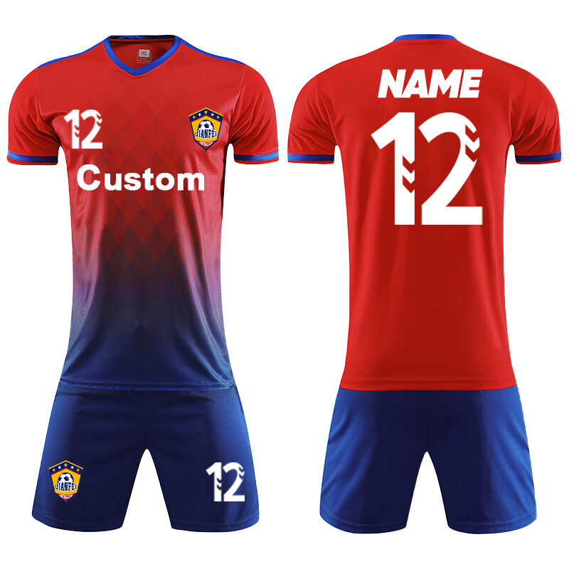 Bērnu futbola krekls, personalizēts, pielāgots zēnu futbola krekls, poliestera futbola formas tērps, elpojošs formas tērps bērniem JLS908