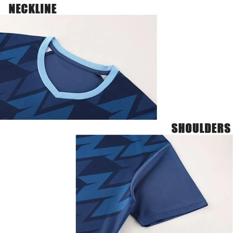 Bērnu futbola komplekts Vīriešu Sporta Futbola Uzvalks Skriešanas T-krekls Džersija Komplekti Āra Šorti Sporta apģērbs Komanda Treniņi Komandas formas tērpi