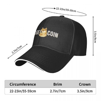 Шапки Dogecoin Adult Sport Blockchain Dad Hat Камион Работник Шапки Слънчеви шапки Регулируеми Snapback шапки Бейзболна шапка Нова