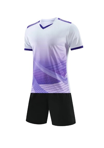 Mitmekülgne mugav ja hingav lühikeste varrukatega laste jalgpallikomplekt matšideks ja treeninguteks