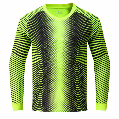 Uniformă de portar de fotbal pentru copii, băieți, cu mânecă lungă, cu uscare rapidă, cu tampon de burete