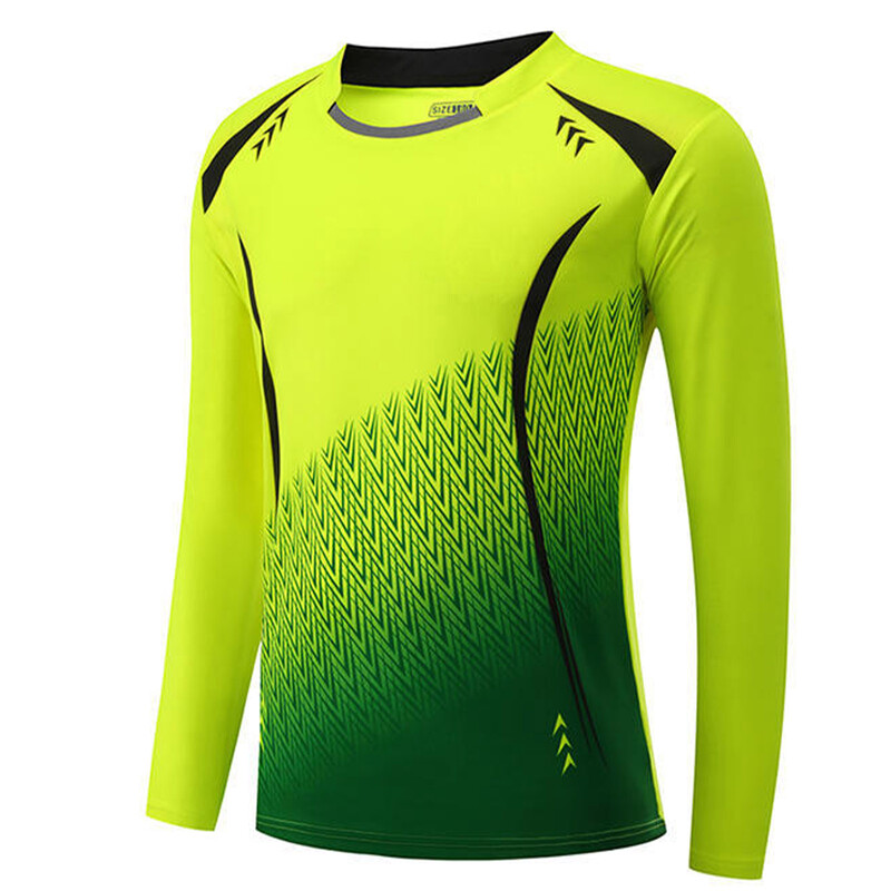 Laste poiste jalgpall väravavahi vormiriietus pikkade varrukatega hingav kiiresti kuivav T-särk Jalgpall Treeningtopid Väravavahi särk Spordirõivad