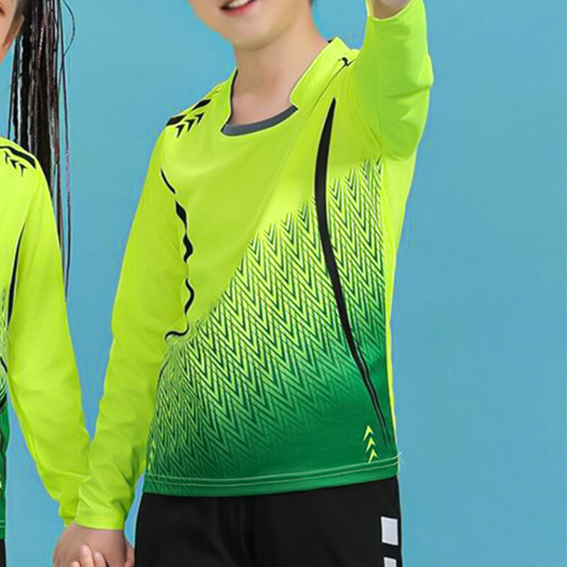 Laste poiste jalgpall väravavahi vormiriietus pikkade varrukatega hingav kiiresti kuivav T-särk Jalgpall Treeningtopid Väravavahi särk Spordirõivad