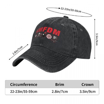 Kmfdm Symbols Washed Baseball Cap Rock Band Streetwear Hip Hop Dad Hats Summer Men Adult Outdoor Gym Sunscreen Baseball Caps