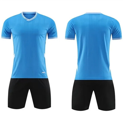 Taizemes kvalitātes komandas bērnu futbola treniņu formastērps Lēti futbola komplekti Tukšs sporta futbola tērps pielāgots futbola krekls