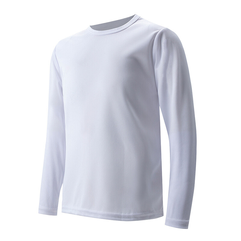 Bērnu vienkrāsains sporta ātri žūstošs T-krekls ar garām piedurknēm Zēniem un meitenēm skriešanas pamatsports ar garām piedurknēm apaļa kakla izgriezums T