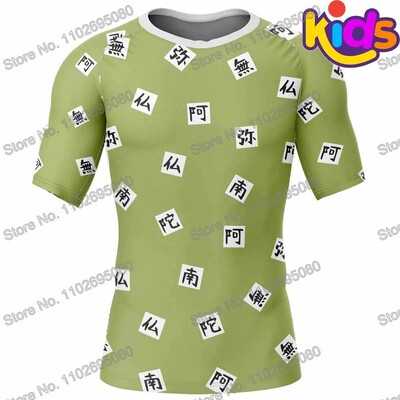 Kids Demon Slayer Cartoon Anime Surf Clothing BJJ MMA Boys Rash Guard Diving T-shirt Sight Swimwear Summer Beach Floatsuit Girls