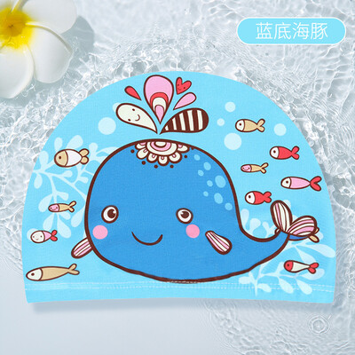 PU pārklājums multfilmu bērnu peldcepure 1-7 gadus veciem zēniem meitenēm Elestic peldcepure duša pludmales baseina piederumi