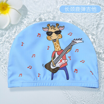 PU pārklājums multfilmu bērnu peldcepure 1-7 gadus veciem zēniem meitenēm Elestic peldcepure duša pludmales baseina piederumi