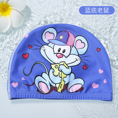 PU pārklājums multfilmu bērnu peldcepure 1-7 gadus veciem zēniem meitenēm Elestic peldcepure duša pludmales baseina piederumi