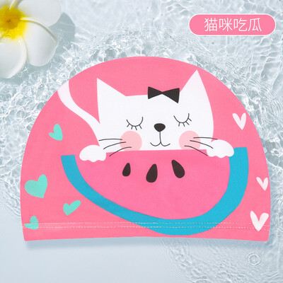 PU pārklājums multfilmu bērnu peldcepure 1-7 gadus veciem zēniem meitenēm Elestic peldcepure duša pludmales baseina piederumi