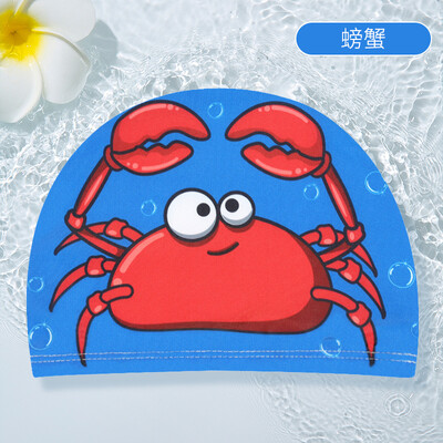 PU pārklājums multfilmu bērnu peldcepure 1-7 gadus veciem zēniem meitenēm Elestic peldcepure duša pludmales baseina piederumi