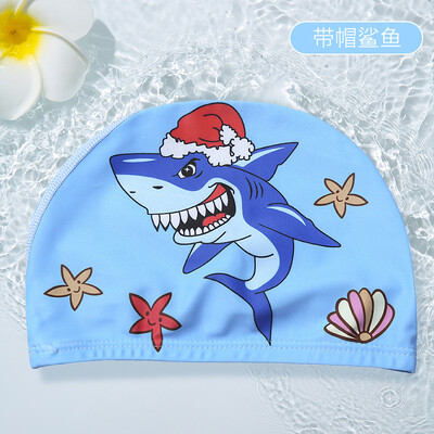 PU pārklājums multfilmu bērnu peldcepure 1-7 gadus veciem zēniem meitenēm Elestic peldcepure duša pludmales baseina piederumi