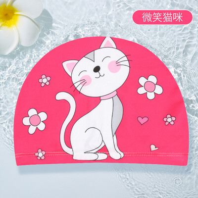 PU pārklājums multfilmu bērnu peldcepure 1-7 gadus veciem zēniem meitenēm Elestic peldcepure duša pludmales baseina piederumi