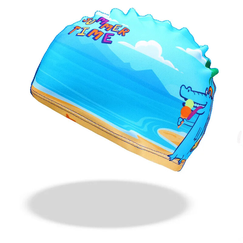 Bērnu peldcepures multfilmu apdruka Jauki bērnu peldcepures zēniem meitenēm Universālas apdrukātas peldcepures peldbaseina aksesuāri