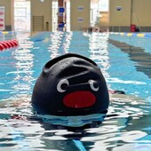 Jauna elastīga peldcepure Jauka karikatūra palielināta silikona peldcepure Ērta profesionāla ausu aizsardzība droša peldēšanas cepure