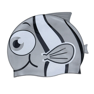 Удобна детска шапка за плуване против протичане Силиконова шапка за плуване с форма на симпатична рибка със защита за дълга коса за момчета и момичета