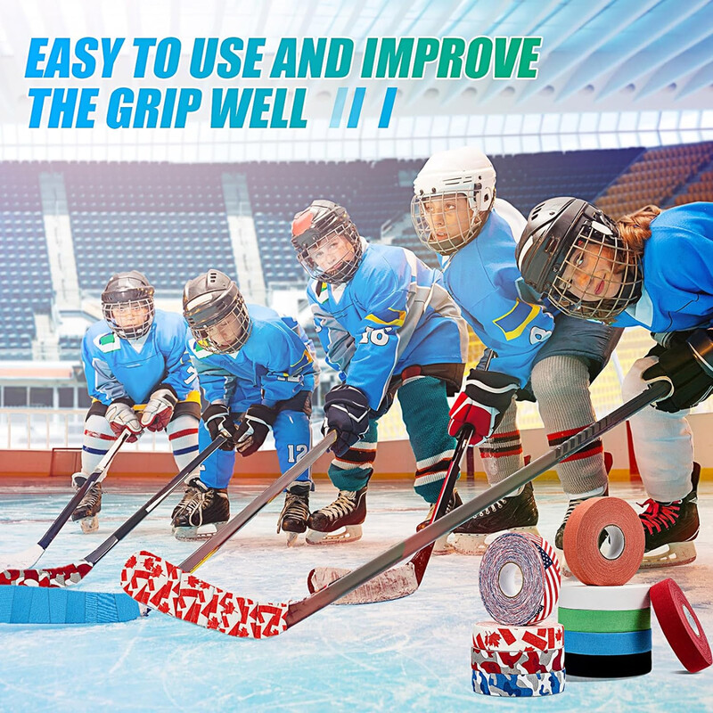 1 rola traka za držanje za hokej na ledu Višenamjenska platnena traka za dršku za Lacrosse Baseball Softball palice Reketi Pullup šipke Neklizajuće