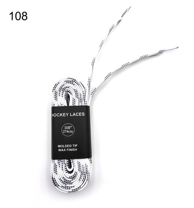 Хокей на лед Восъчни връзки за кънки 84 96 108 120 инча Двуслойна оплетка Подсилени накрайници за хокейни скейт обувки Дантелени аксесоари за хокей