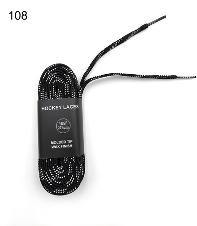 Хокей на лед Восъчни връзки за кънки 84 96 108 120 инча Двуслойна оплетка Подсилени накрайници за хокейни скейт обувки Дантелени аксесоари за хокей