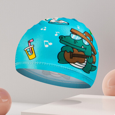 Crtane životinje Dječja kapa za plivanje Djevojčice Dječaci Poliesterska vodootporna kapa za plivanje Elastična dječja kapa za plivanje 1-10 godina
