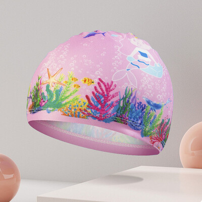Crtane životinje Dječja kapa za plivanje Djevojčice Dječaci Poliesterska vodootporna kapa za plivanje Elastična dječja kapa za plivanje 1-10 godina