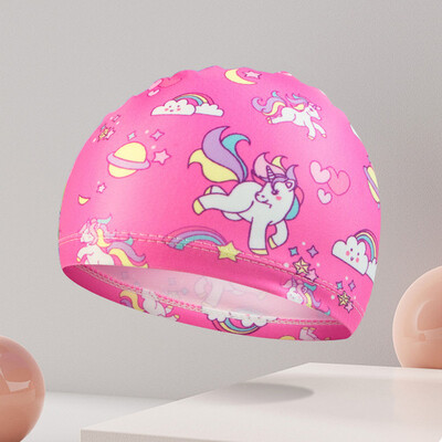 Crtane životinje Dječja kapa za plivanje Djevojčice Dječaci Poliesterska vodootporna kapa za plivanje Elastična dječja kapa za plivanje 1-10 godina