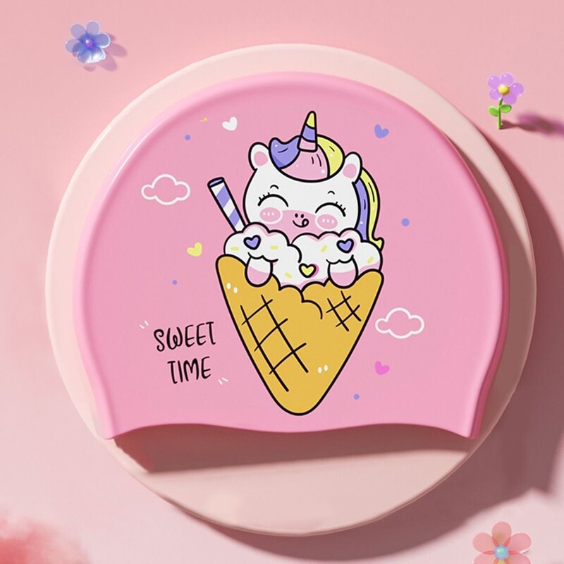 Silikoonist ujumismüts kaitseb kõrvu pikkade juustega veekindlad dušimütsid Üliõhukesed laste vannimütsid