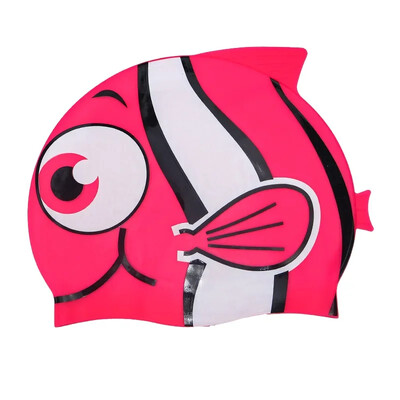 Dječja kapa za plivanje u obliku ribe za dječake i djevojčice Slatka profesionalna silikonska kapa za plivanje za žene