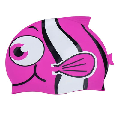 Dječja kapa za plivanje u obliku ribe za dječake i djevojčice Slatka profesionalna silikonska kapa za plivanje za žene