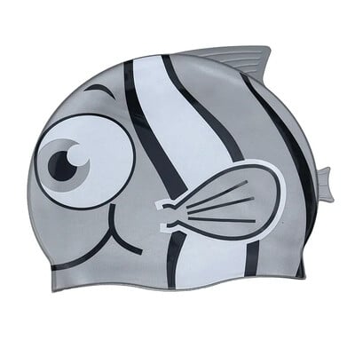 Dječja kapa za plivanje u obliku ribe za dječake i djevojčice Slatka profesionalna silikonska kapa za plivanje za žene