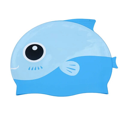 Dječja kapa za plivanje u obliku ribe za dječake i djevojčice Slatka profesionalna silikonska kapa za plivanje za žene