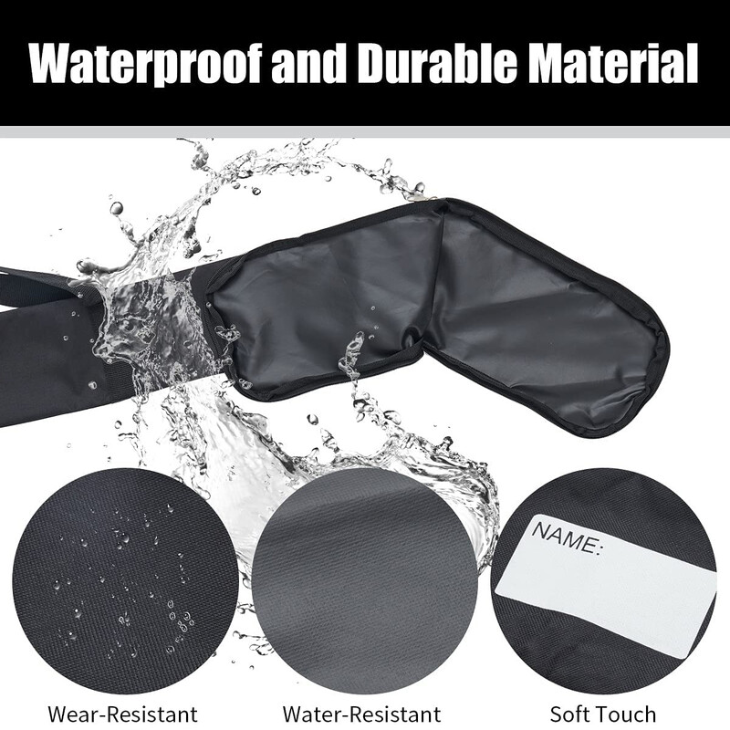 Kaasaskantav ühe õlaga jäähokikepi kott Kvaliteetne must hele veekindel kepp, reguleeritav hokikepi jaoks