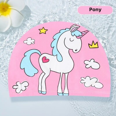 Jauka multfilmu bērnu peldcepure unisex bērnu vannas cepure Augstas kvalitātes auduma vāciņš vairumtirdzniecība OEM pasūtījuma apdrukāta bērnu cepure