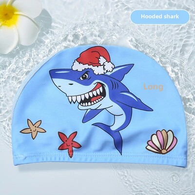 Jauka multfilmu bērnu peldcepure unisex bērnu vannas cepure Augstas kvalitātes auduma vāciņš vairumtirdzniecība OEM pasūtījuma apdrukāta bērnu cepure