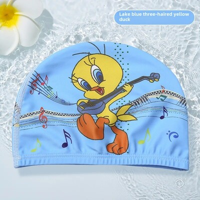 Jauka multfilmu bērnu peldcepure unisex bērnu vannas cepure Augstas kvalitātes auduma vāciņš vairumtirdzniecība OEM pasūtījuma apdrukāta bērnu cepure