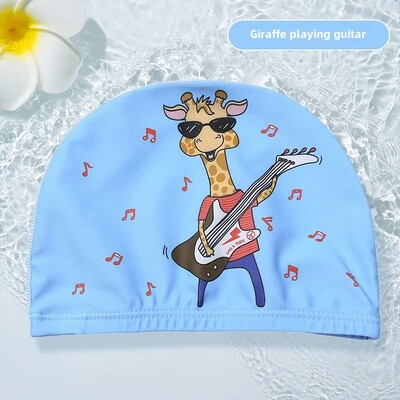 Jauka multfilmu bērnu peldcepure unisex bērnu vannas cepure Augstas kvalitātes auduma vāciņš vairumtirdzniecība OEM pasūtījuma apdrukāta bērnu cepure