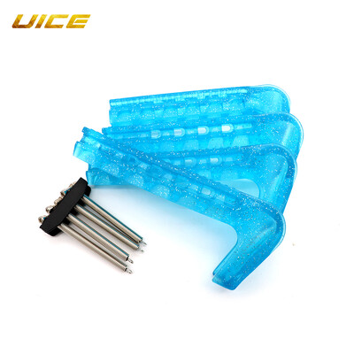 1 чифт мека пластмаса за хокей на лед Фигура Скейт Blade Guard Cover Протектор Предпазители за кънки на лед Бегач за жени Мъже Младежи Деца