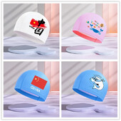 Jauna dizaina PU slāņa bērnu peldcepure, ūdensnecaurlaidīga brīvi pieguļoša multfilma, jauks stils vidējiem un maziem bērniem vairumtirdzniecība