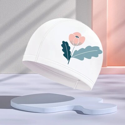 Jauna dizaina PU slāņa bērnu peldcepure, ūdensnecaurlaidīga brīvi pieguļoša multfilma, jauks stils vidējiem un maziem bērniem vairumtirdzniecība