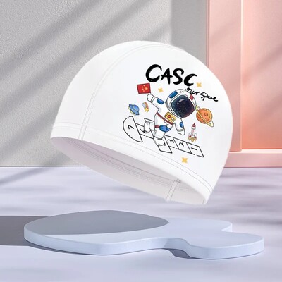 Jauna dizaina PU slāņa bērnu peldcepure, ūdensnecaurlaidīga brīvi pieguļoša multfilma, jauks stils vidējiem un maziem bērniem vairumtirdzniecība