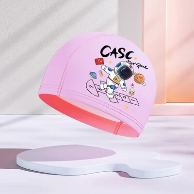 Jauna dizaina PU slāņa bērnu peldcepure, ūdensnecaurlaidīga brīvi pieguļoša multfilma, jauks stils vidējiem un maziem bērniem vairumtirdzniecība