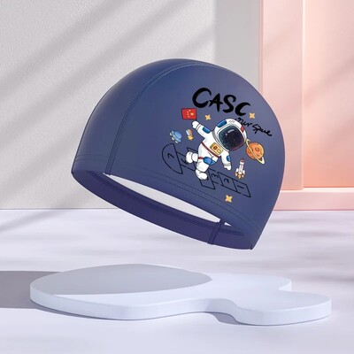 Jauna dizaina PU slāņa bērnu peldcepure, ūdensnecaurlaidīga brīvi pieguļoša multfilma, jauks stils vidējiem un maziem bērniem vairumtirdzniecība