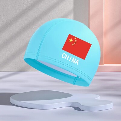 Jauna dizaina PU slāņa bērnu peldcepure, ūdensnecaurlaidīga brīvi pieguļoša multfilma, jauks stils vidējiem un maziem bērniem vairumtirdzniecība