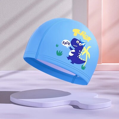 Jauna dizaina PU slāņa bērnu peldcepure, ūdensnecaurlaidīga brīvi pieguļoša multfilma, jauks stils vidējiem un maziem bērniem vairumtirdzniecība