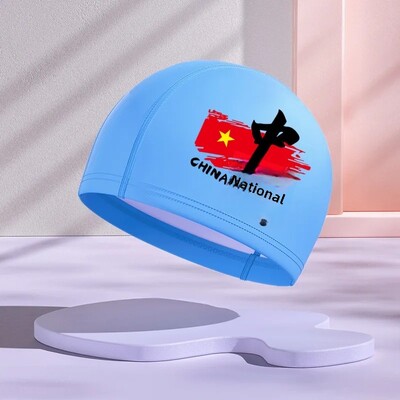 Jauna dizaina PU slāņa bērnu peldcepure, ūdensnecaurlaidīga brīvi pieguļoša multfilma, jauks stils vidējiem un maziem bērniem vairumtirdzniecība